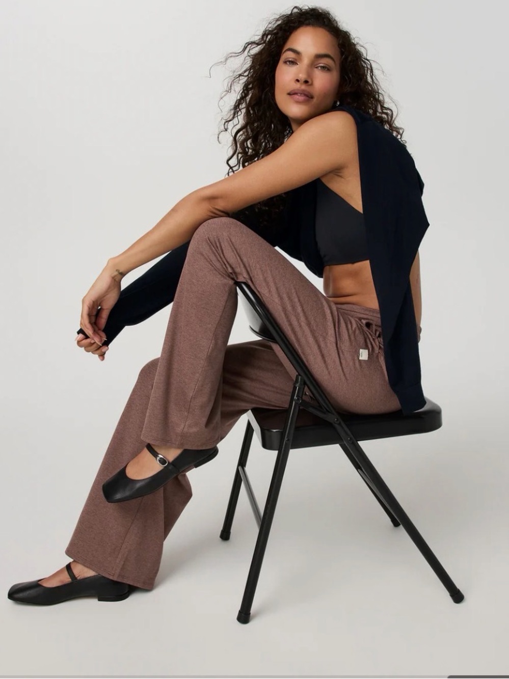 NWOT Vuori Halo Essential Wideleg Pant in Sable Heather Size XL - Picture 6 of 7